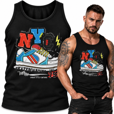 TANK TOP  ŚMIESZNY SKATEBOA RDING